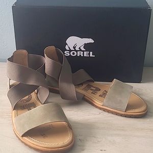 Sorel Ella sandal, sage, size 8.5